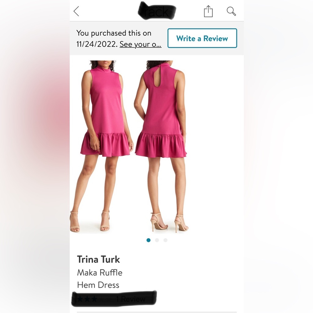 Brand new Trina Turk magenta sleeveless dress.